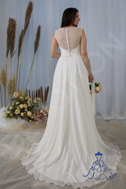 Jola Full back A-line Sleeveless Wedding Dress Back