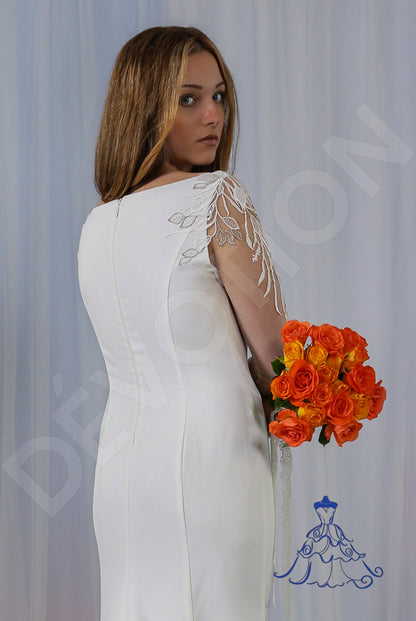 Hilde Full back Trumpet/Mermaid Long sleeve Wedding Dress 6