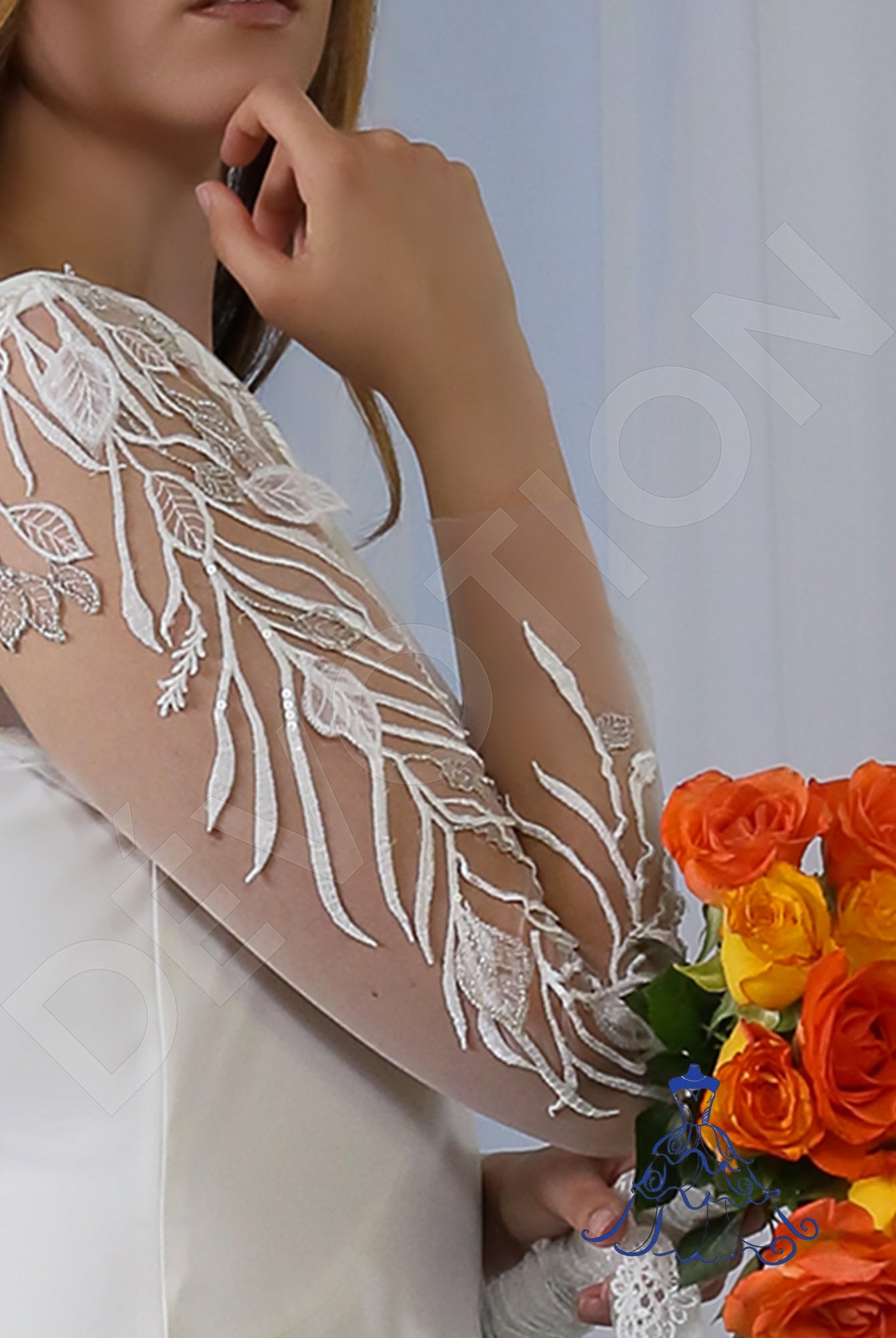 Hilde Trumpet/Mermaid V-neck Ivory Wedding dress