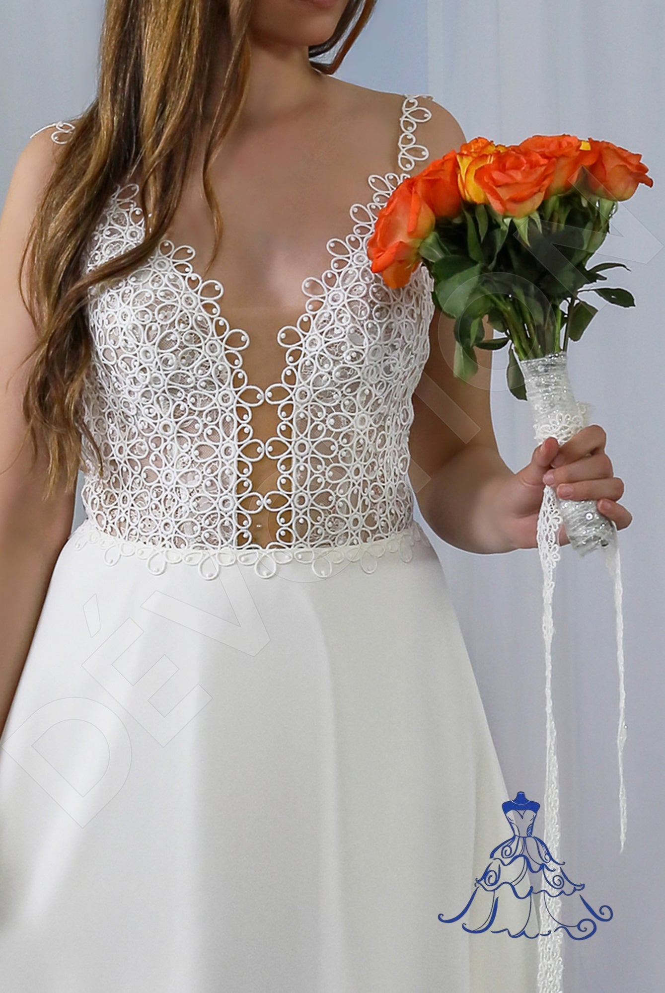 Ronja Open back A-line Straps Wedding Dress 7