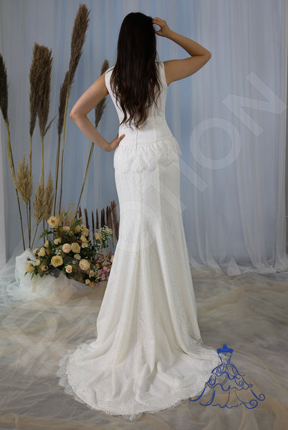 Maila Full back Trumpet/Mermaid Sleeveless Wedding Dress 6