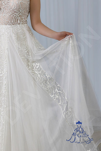 Meva Open back A-line Sleeveless Wedding Dress 6