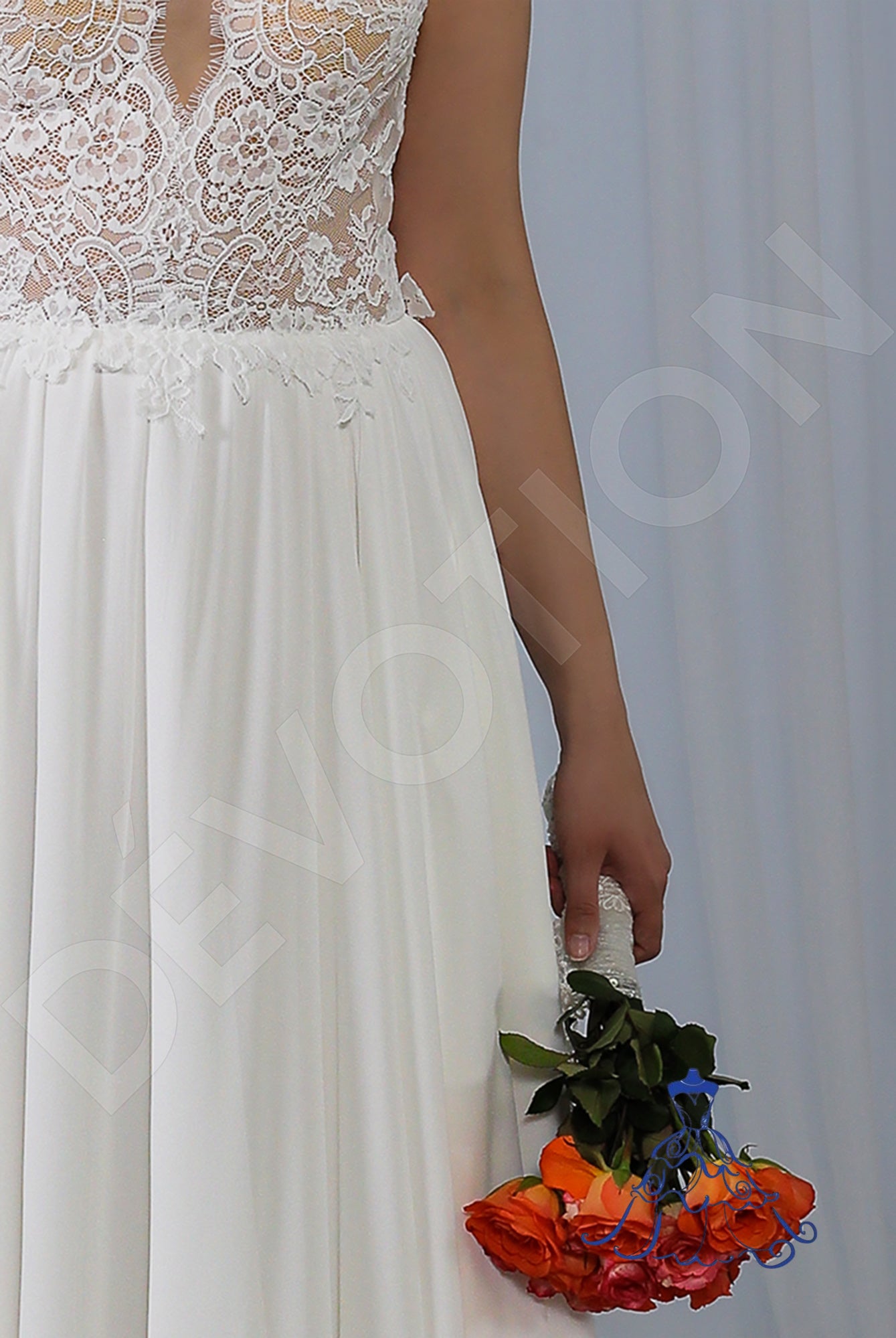 Minell Open back A-line Sleeveless Wedding Dress 5
