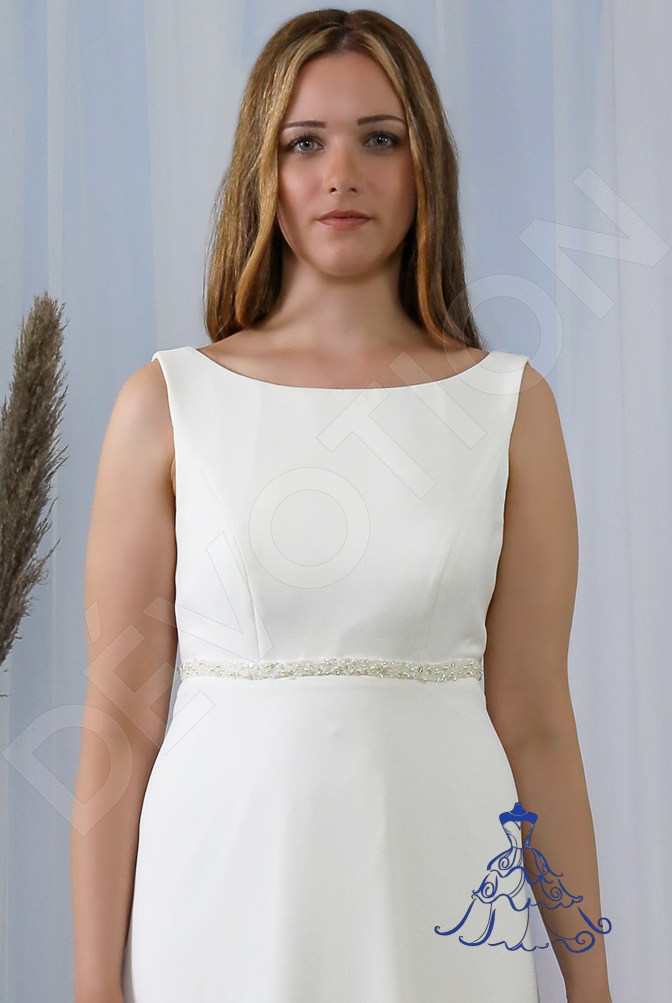 Alina Open back A-line Sleeveless Wedding Dress 6