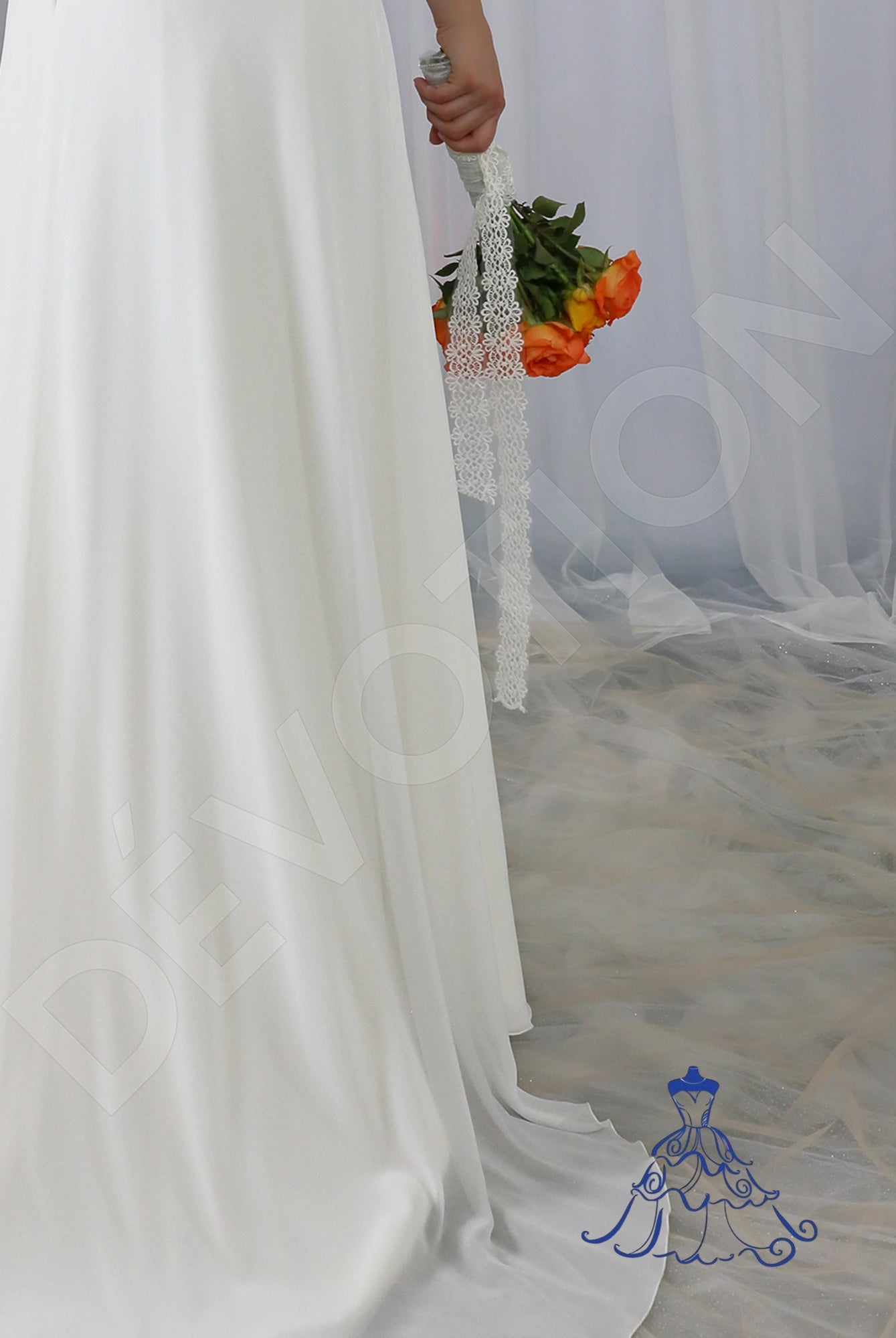 Alina A-line Boat/Bateau Ivory Wedding dress