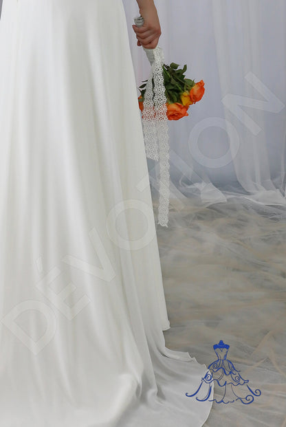Alina Open back A-line Sleeveless Wedding Dress 4