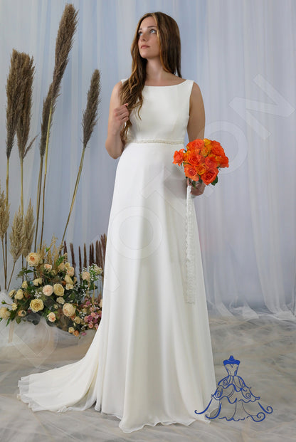 Alina Open back A-line Sleeveless Wedding Dress 5