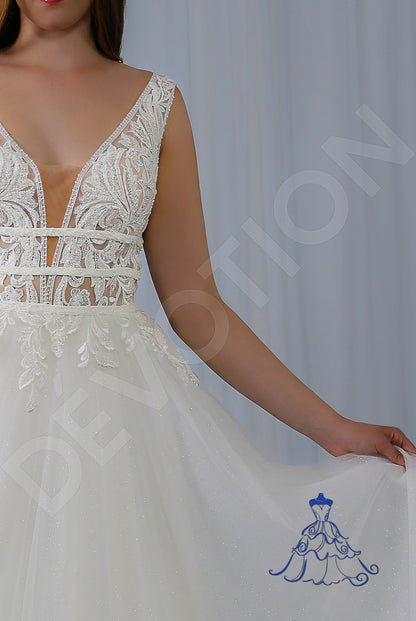 Naemi Open back A-line Sleeveless Wedding Dress 6