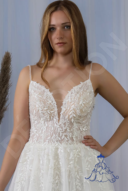 Neyla Open back A-line Straps Wedding Dress 2
