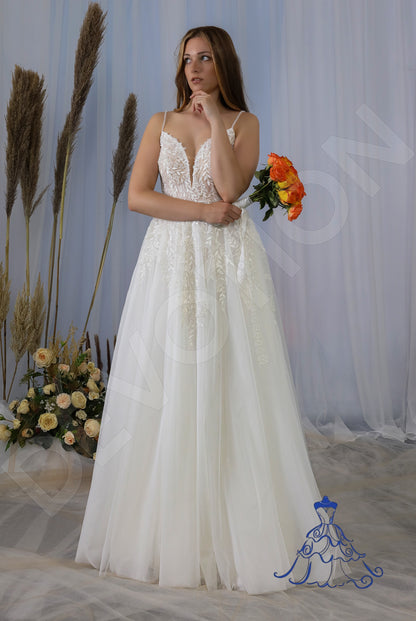 Neyla Open back A-line Straps Wedding Dress 6