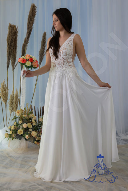 Valeska Open back A-line Sleeveless Wedding Dress 4