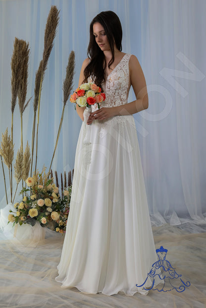 Valeska Open back A-line Sleeveless Wedding Dress 6