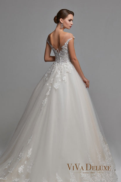 Mira Open back Princess/Ball Gown Sleeveless Wedding Dress 3