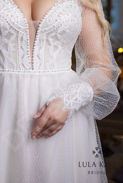 Raisa Full back A-line Long sleeve Wedding Dress 6