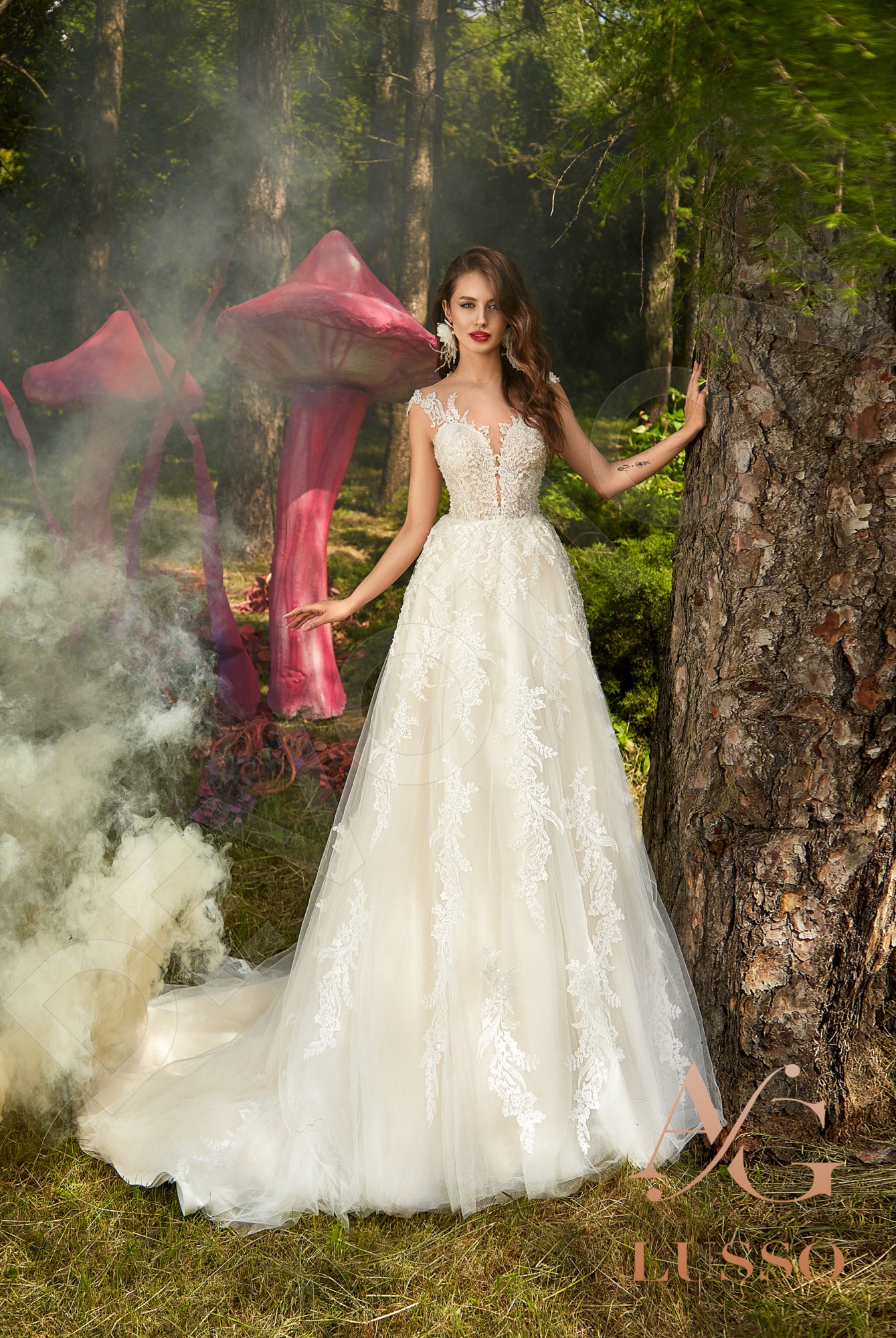 Aliara Open back A-line Sleeveless Wedding Dress 6