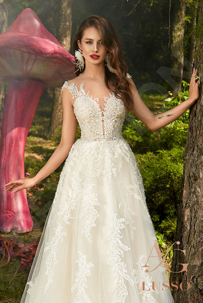 Aliara Open back A-line Sleeveless Wedding Dress 5