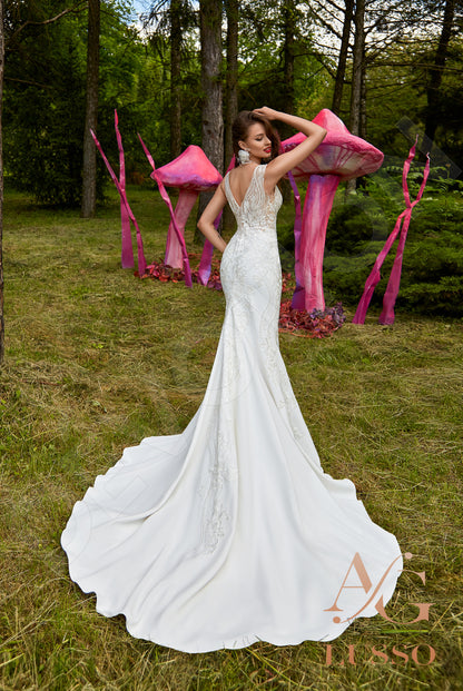 Asella Open back Trumpet/Mermaid Sleeveless Wedding Dress Back