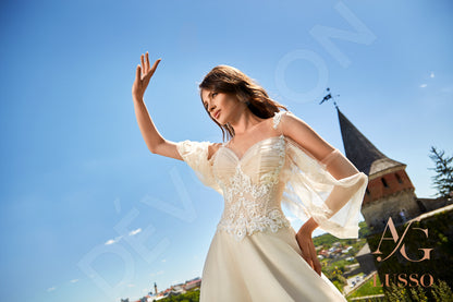 Faize Open back A-line Straps Wedding Dress 7