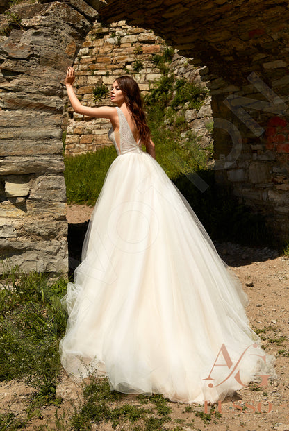 Marsalla Open back A-line Sleeveless Wedding Dress Back