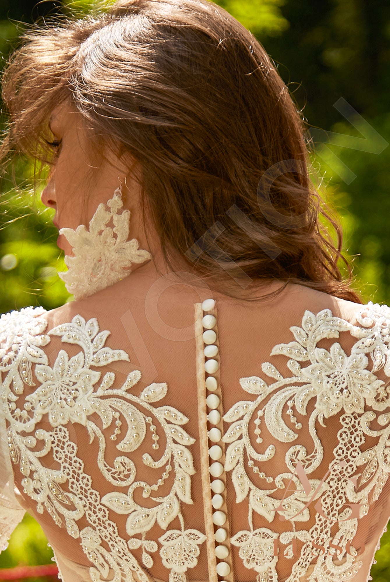 Ninella Full back A-line Long sleeve Wedding Dress 7