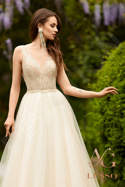 Pavlina Open back A-line Sleeveless Wedding Dress 4