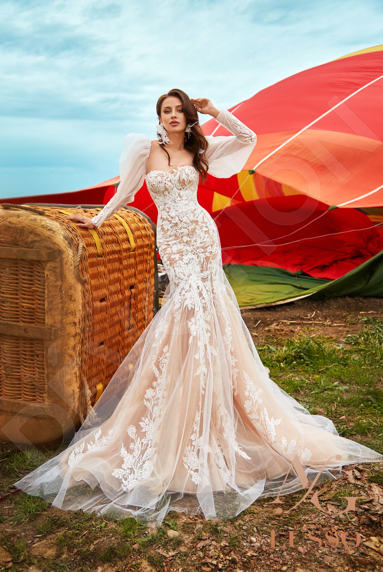 Severra Open back Trumpet/Mermaid Long sleeve Wedding Dress 6