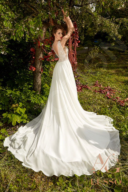 Lamara Open back A-line Sleeveless Wedding Dress Back
