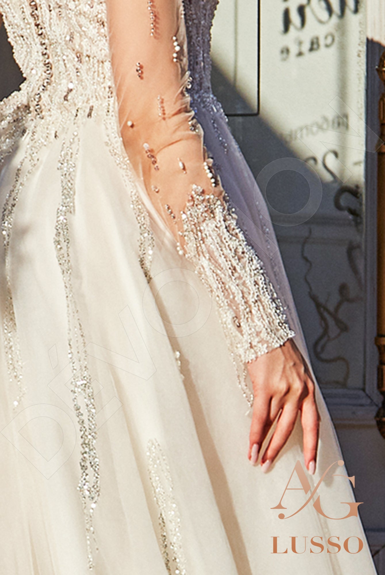 Camalla Full back A-line Long sleeve Wedding Dress 6