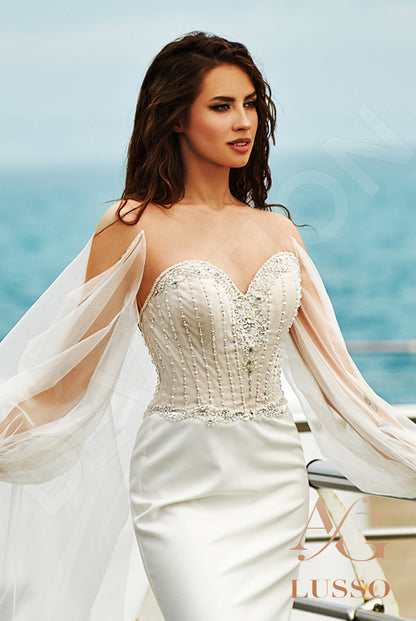 Jenne Open back Trumpet/Mermaid Long sleeve Wedding Dress 4