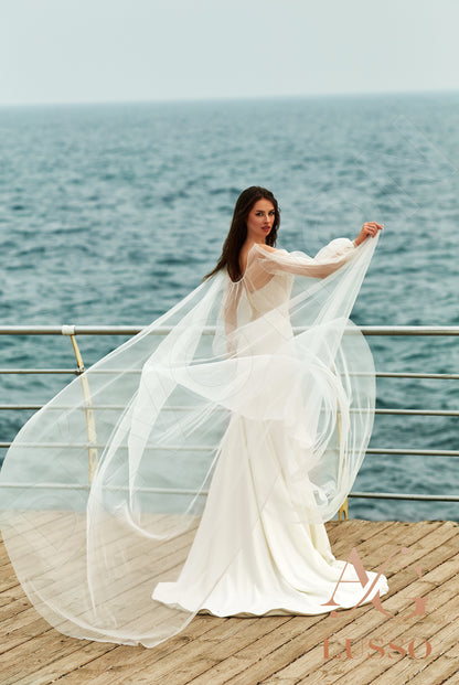 Jenne Open back Trumpet/Mermaid Long sleeve Wedding Dress Back