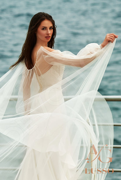 Jenne Open back Trumpet/Mermaid Long sleeve Wedding Dress 3