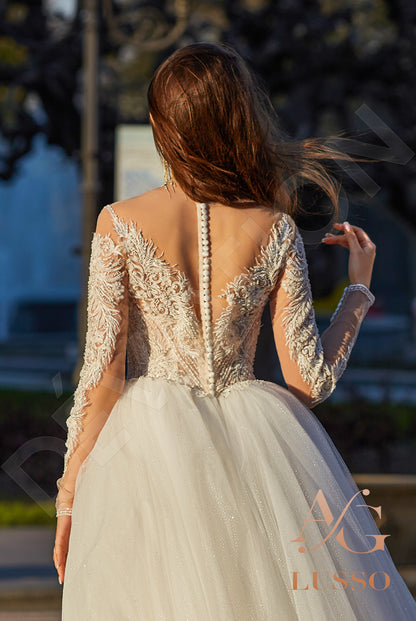 Lamissa Full back A-line Long sleeve Wedding Dress 6