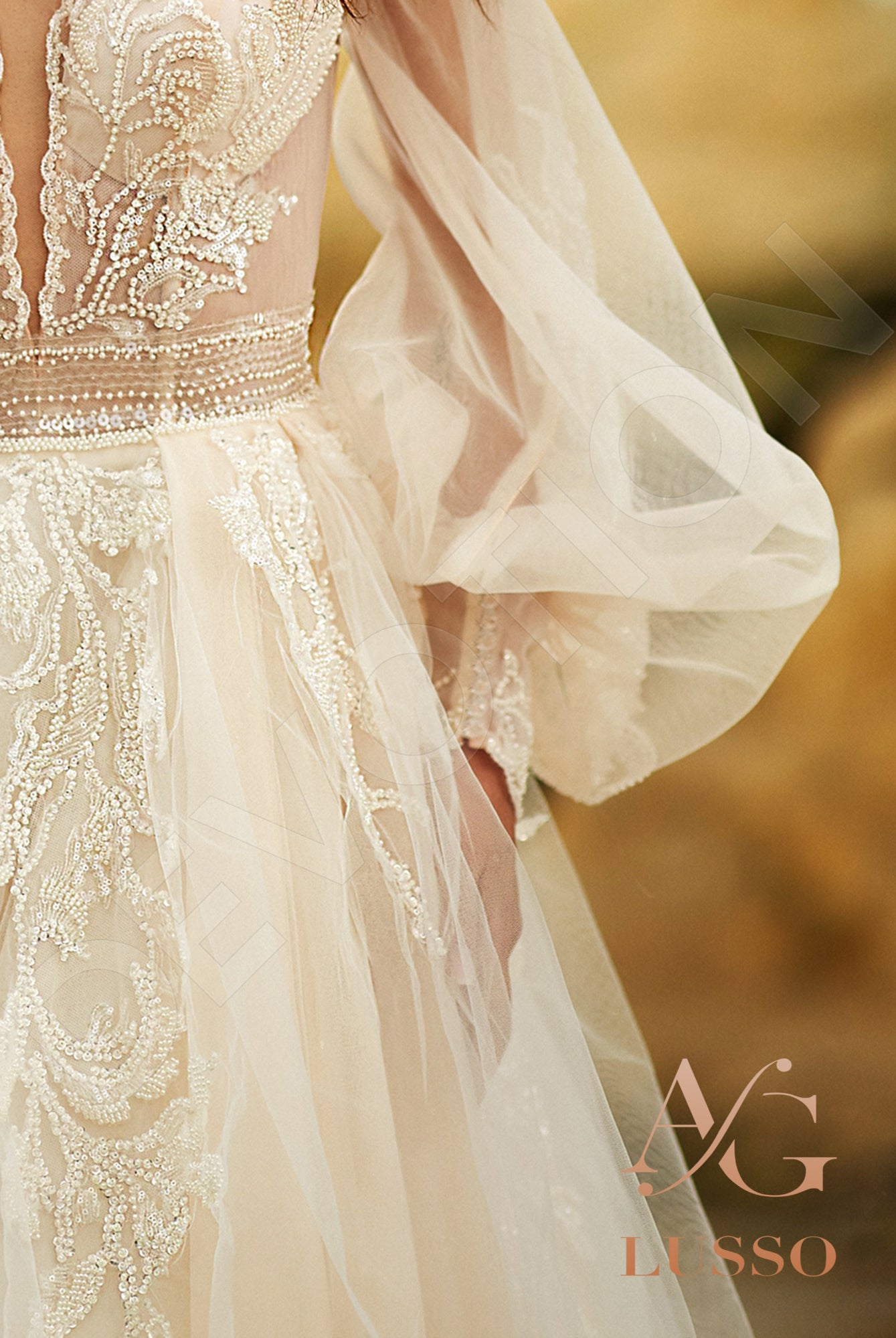 Marvana Open back A-line Long sleeve Wedding Dress 6