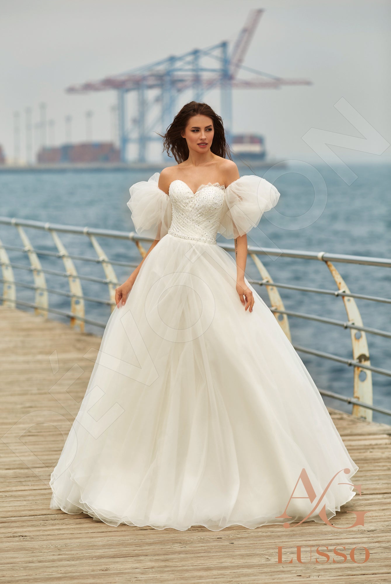 Nishana Open back A-line Strapless Wedding Dress 5