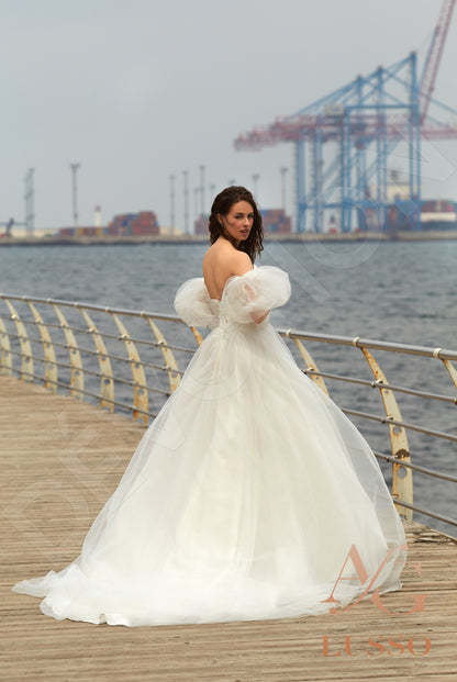 Nishana Open back A-line Strapless Wedding Dress Back