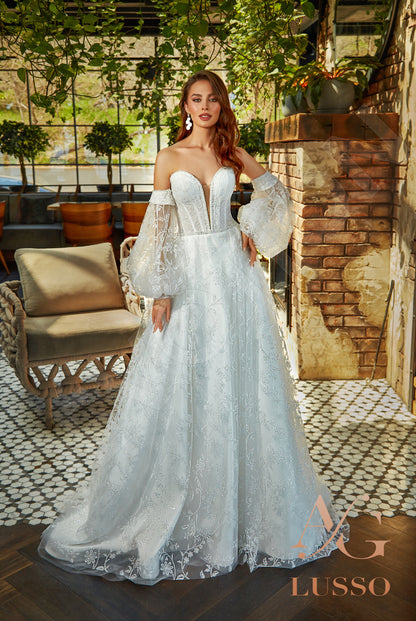 Rubina Open back A-line Strapless Wedding Dress 5