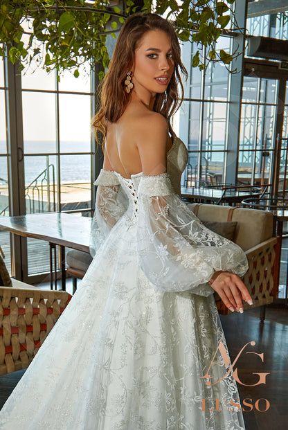 Rubina Open back A-line Strapless Wedding Dress 3