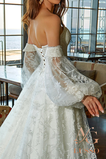 Rubina Open back A-line Strapless Wedding Dress 4