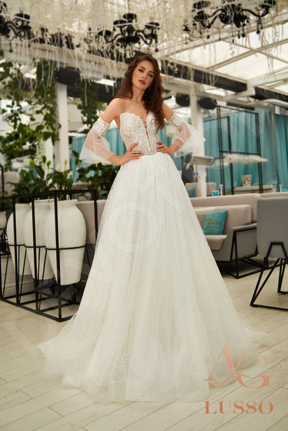 Salmana Open back A-line Strapless Wedding Dress 5