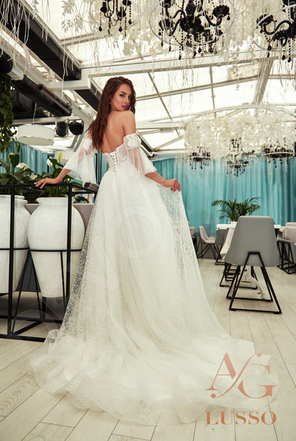 Salmana Open back A-line Strapless Wedding Dress Back