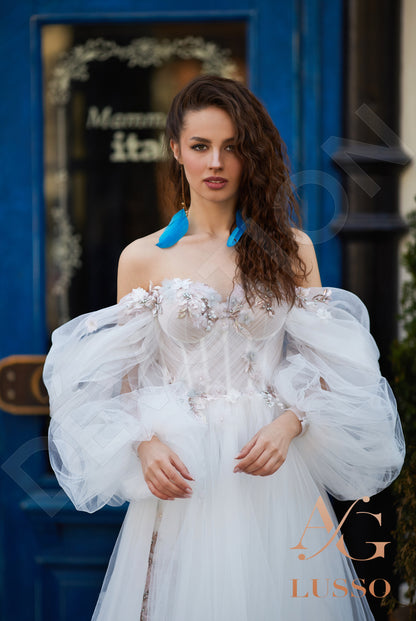 Shantine Open back A-line Straps Wedding Dress 2