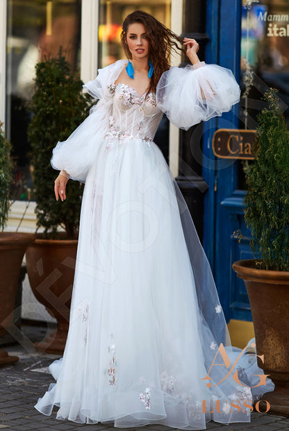 Shantine Open back A-line Straps Wedding Dress Front