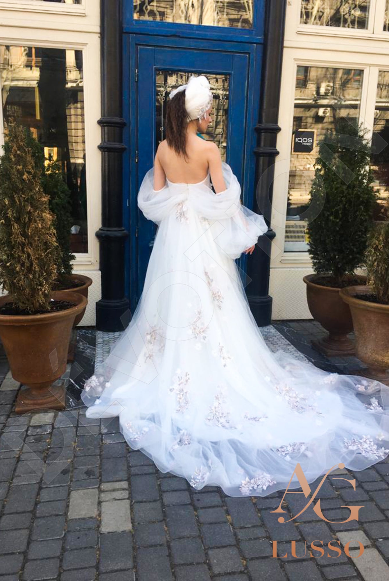 Shantine Open back A-line Straps Wedding Dress 11