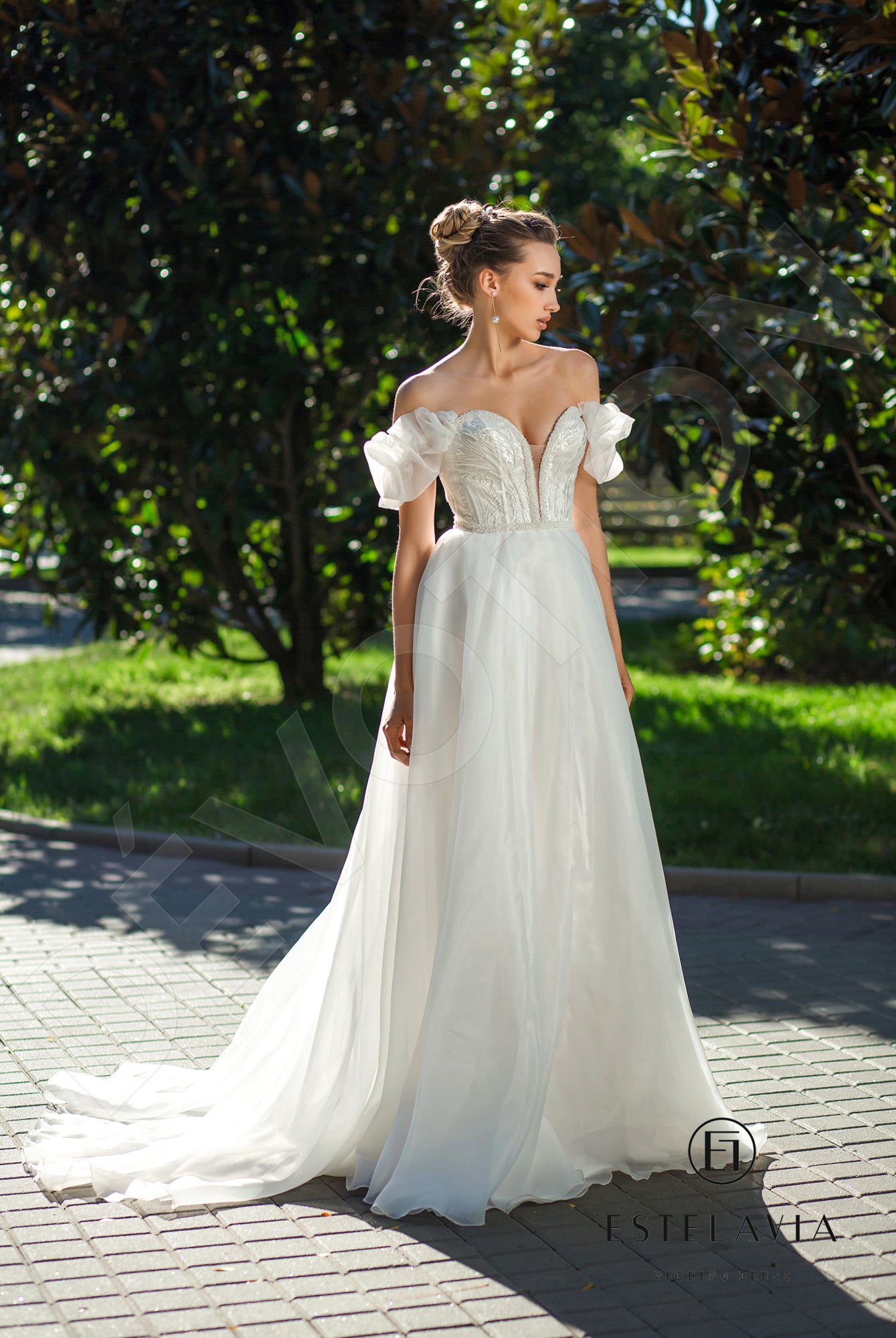 Adelina Open back A-line Straps Wedding Dress 8