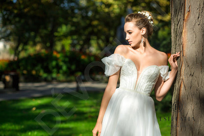 Adelina Open back A-line Straps Wedding Dress 9