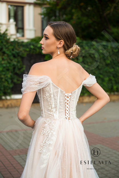 Aurelia Open back A-line Straps Wedding Dress 3