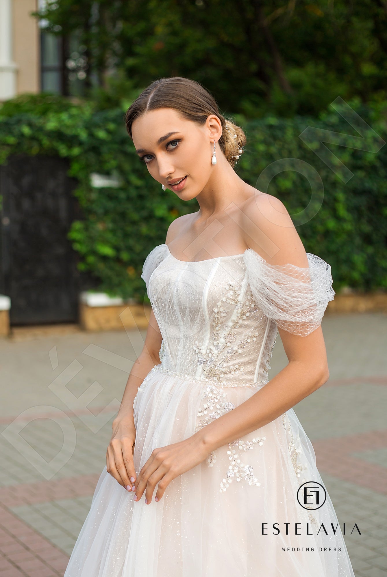 Aurelia Open back A-line Straps Wedding Dress 6