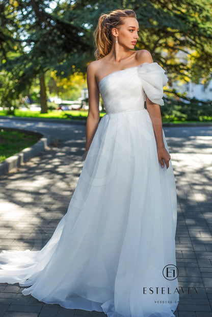 Cataline Open back A-line Strapless Wedding Dress Front