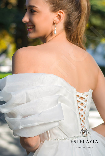 Cataline Open back A-line Strapless Wedding Dress 7