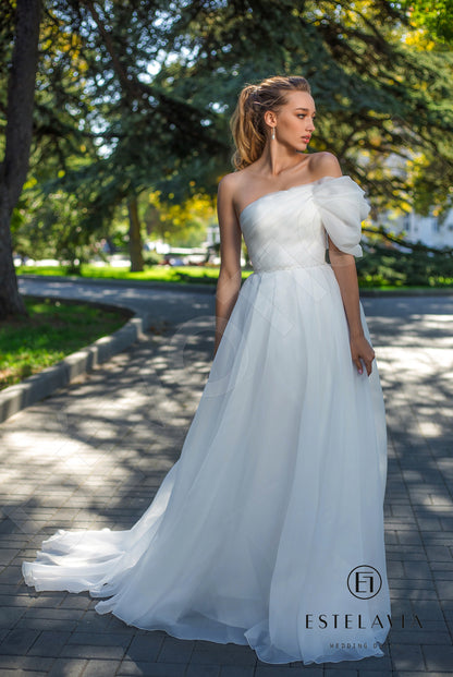 Cataline Open back A-line Strapless Wedding Dress 8